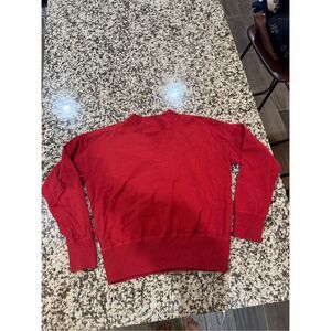 Madewell red mock neck pullover sweater size medium